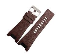 YONGNAGUI NASUNJIA Guaindband in vera pelle compatibile con Diesel DZ1216 DZ1273 DZ4246 DZ4247DZ287 Cinturini da orologi da polso 32 * 17mm Bande di interfaccia professionale(Brown silver)