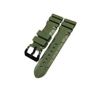 YONGNAGUI NASUNJIA Guarda la band compatibile con Panerai PAM sommergibile 441 359 Braccialetto for orologio da orologio da orologio da 24mm in gomma in silicone(Green-Black Buckle,26mm)