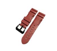 YONGNAGUI NASUNJIA Guarda la band compatibile con Panerai PAM sommergibile 441 359 Braccialetto for orologio da orologio da orologio da 24mm in gomma in silicone(Red-Black Buckle,26mm)