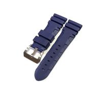 YONGNAGUI NASUNJIA Guarda la band compatibile con Panerai PAM sommergibile 441 359 Braccialetto for orologio da orologio da orologio da 24mm in gomma in silicone(Blue-Silver Buckle,24mm)