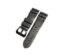 YONGNAGUI NASUNJIA Guarda la band compatibile con Panerai PAM sommergibile 441 359 Braccialetto for orologio da orologio da orologio da 24mm in gomma in silicone(Black-Black Buckle1,24mm)