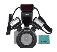 YONGNUO YN24EX E-TTL, Speedlite Flash per Macro, 5600 K, con due Teste Flash e 4 Anelli Adattatori, per Canon