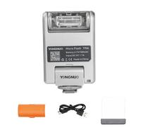 YONGNUO YN6 - Mini flash Speedlite GN8, 1/250s HSS, rotazione 105°, 500 flash con pellicola di temperatura colore, riflettore per Sony A7 A6400 A6500 A6300 A6000 A5100 A5000 (argento)