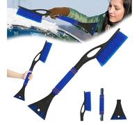 YongSral 2 in 1Snow Brush Scraper di Ghiaccio, 60CM Raschietto Ghiaccio Auto, Gratta Ghiaccio Auto Rimovibile Impugnatura in Schiuma, Raschiaghiaccio Auto per Auto, Camion, SUV (Blu)