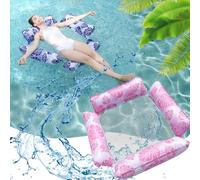 YongSral 2 Pezzi Amaca Gonfiabile Galleggiante, 4 in 1 Amaca Gonfiabile Mare, Amaca Galleggiante, Poltrona Gonfiabile, Amaca Gonfiabile Piscina, Letto Galleggiante Gonfiabile per Bambini e Adulti (C)