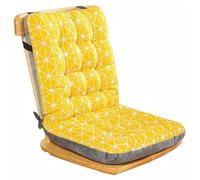 YongXinMY Cuscini per Sedia con Schienale Alto e Lacci - Cuscino per Sedile da Pranzo e Ufficio in Un Pezzo, Spesso, Antiscivolo, Morbido, Imbottito, Comodo per Schienale, per Casa, Cucina, Giardino