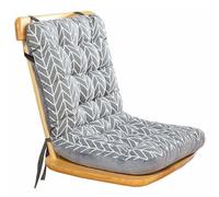 YongXinMY Cuscini per Sedie con Schienale Alto e Lacci - Cuscino per Sedile da Pranzo e Ufficio in Un Pezzo, Spesso, Antiscivolo, Morbido, Imbottito, Comodo per Schienale, per Casa, Cucina, Giardino