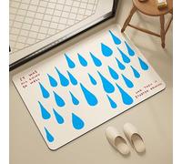 YongXinMY Diatommud - Tappetino da bagno antiscivolo, stile semplice, motivo divertente, ad asciugatura rapida, assorbente, ultra sottile, impermeabile, per bagno, lavello, porta d'ingresso (E, 50 x