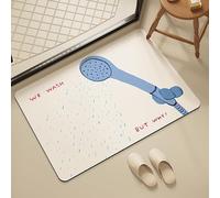 YongXinMY Diatommud - Tappetino da bagno antiscivolo, stile semplice, motivo divertente, ad asciugatura rapida, assorbente, ultra sottile, impermeabile, per bagno, lavello, porta d'ingresso (A, 60 x