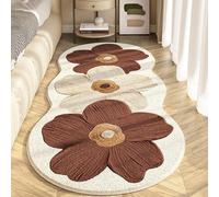 YongXinMY Grazioso tappetino da bagno a forma di fiore, in finto cashmere, decorativo, morbido, assorbente, antiscivolo, resistente, per comodino, divano, tavolino da caffè, finestra a bovindo (stile
