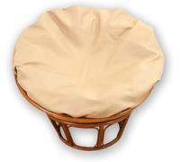 YongXinMY Papasan - Fodera per cuscino impermeabile rotonda per sedia radar, con cerniera e legacci, antiscivolo, protezione per giardino, patio, sedia a piattino, sedie a luna (cachi, 99 cm)