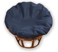 YongXinMY Papasan - Fodera per cuscino impermeabile rotonda per sedia radar, con cerniera e legacci, antiscivolo, protezione per sedia da giardino, patio, sedia a piattino, sedie a luna (blu navy, 99