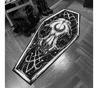 YongXinMY Tappetino da bagno a forma di bara, tappeto gotico di Halloween, tappeto nero, antiscivolo, lavabile, in velluto, per camera da letto, bagno, soggiorno, cucina, ingresso, comodino