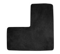 YongXinMY Tappetino da bagno angolare a forma di L, tappetino da doccia in morbido pile di corallo, antiscivolo, assorbente, lavabile, per vasca da doccia quadrata, WC, uso domestico e spa (nero)