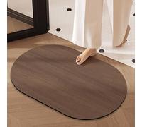YongXinMY Tappetino da bagno con venature del legno, tappeto da bagno rustico in diatomacea, a tema naturale, antiscivolo, super assorbente, ad asciugatura rapida, per doccia, vasca, lavandini, camera
