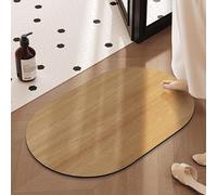 YongXinMY Tappetino da bagno con venature del legno, tappeto da bagno rustico in diatomacea, a tema naturale, antiscivolo, super assorbente, ad asciugatura rapida, per vasca da doccia, lavandini