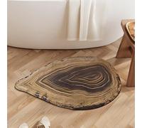 YongXinMY Tappetino da bagno con venature del legno, tappeto da bagno rustico in diatomacea, a tema naturale, antiscivolo, super assorbente, ad asciugatura rapida, per doccia, vasca, lavandini, camera