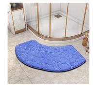 YongXinMY Tappetino da bagno curvo - Moderno tappeto da bagno a forma di ventaglio in rilievo morbido assorbente anti-sporco antiscivolo ad asciugatura rapida per WC, doccia, vasca, ingresso