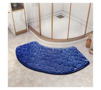 YongXinMY Tappetino da bagno curvo - Moderno tappeto da bagno a forma di ventaglio in rilievo morbido assorbente anti-sporco antiscivolo ad asciugatura rapida per WC, doccia, vasca, ingresso