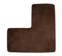 YongXinMY Tappetino da bagno a forma di L, tappetino angolare per doccia, in morbido pile di corallo, antiscivolo, assorbente, lavabile, per vasca da doccia quadrata, WC, uso domestico e spa (marrone)