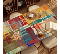 YongXinMY Tovaglia con angoli in PVC impermeabile, in stile americano, resistente al calore, lavabile, in pelle ecologica in poliuretano, per cucina, sala da pranzo, tavolo da tè, interni ed esterni