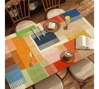 YongXinMY Tovaglia impermeabile con angoli in PVC, in stile americano, resistente al calore, lavabile, in pelle ecologica in poliuretano, per cucina, sala da pranzo, tavolo da tè, per interni ed
