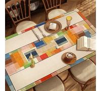 YongXinMY Tovaglia impermeabile con angoli in PVC, in stile americano, resistente al calore, lavabile, per cucina, sala da pranzo, tavolo da tè, per interni ed esterni (#B, 60 x 120 cm)