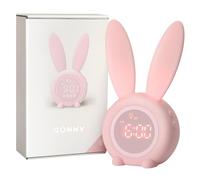 YONGYAO Sveglia Bambini Sveglia luminosa per bambini Réveil pour enfants avec motif de lapin mignon pour filles Réveil de la lumière Réveil Fonction Snooze Aimant Installation Timed Lapin Horloge