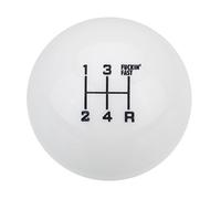 YONGYAO Universale Auto 5 velocità Manuale Tondo Pomello Leva del Cambio Palla & M10 x 1.5 Thread-Bianco