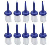 YONGZURA 10 peperoncini da 10 Pezzi | Attrito Basso per più Distanza | Testi di plastica in Altezza costante per l'allenamento/Pratica del conducente | Robusto e Leggero (26G) (Blue And White Hair)