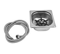 YONGZURA Automatic Glass Rinser | Stainless Steel Cup Washer for Bar/Pub/Restaurant | High Pressure Action for Milk Cups & Coffee Mugs | Commercial Grade, Embedded Installation (Silver)