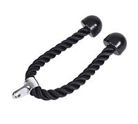 YONGZURA Biceps Triceps Training Rope | Heavy Duty Nylon Cable Attachment for Gym | Push Pull Press Workout for Back/Shoulder/Abdomen | Chrome Plated Connector Fits Most Gym Systems