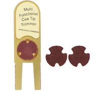 YONGZURA Compact Billiards Pool Cue Tip Shaper | Multifunctional Metal Grinder & Polisher for Cue Tips/Corners | PU Leather & Pinky Head Fixing Tool | Sturdy Pocket - Size Design