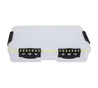 YONGZURA Fishing Tackle Box | Sturdy Transparent Plastic with 4 Locking Buckles | Water - Tight Bait Storage for Trout Lures/Fish Hooks/Hard Baits | Sealed Double Layer Design