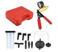 YONGZURA Hand Held Vacuum Pump Tester Kit | Protective Coating Brake Bleeder & Pressure Test Tool | Multi - Interface for Cars/Trucks/Motorcycles | Portable Storage Box Included