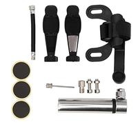YONGZURA Riding Tire Repair Kit & Mini Pump | 120 PSI Aluminum Alloy Inflation Tool for Road/Mountain Vehicles | Portable Inflation Accessory for Sports Balls/Swimming Rings | Includes (Silver)