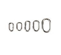 YONGZURA Stainless Steel Split Rings 180Pcs Kit | Weather - Proof Fishing Tackle Connectors | 5 Sizes for Lures/Rigs/Leaders | Sturdy Swivel Snap Accessories