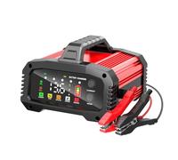 YONHAN Caricabatteria da auto 12 V/8 A 24 V/4 A Smart Automatic Battery Charger con schermo LCD, ricarica intelligente riparazioni, caricatore di mantenimento per auto, moto, barca, tosaerba camion