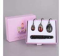 Yoni Egg 4 Pz/Set Massaggio Naturale Sfera di Quarzo Rosa Cristallo Kegel Esercizio Strumento Giada Massaggiatore Muscolare del Pavimento Pelvico, decorazione della stanza (Color : Heliotrope)