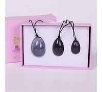 Yoni Egg Natural Agate Drill Eggs Set Quartz Massage Ball Jade Kegel Exercise, 3 Pcs Collezioni di casa (Color : 3 Pcs and Box)