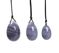 Yoni Egg Natural Agate Drill Eggs Set Quartz Massage Ball Jade Kegel Exercise, 3 Pcs decorazione della stanza (Color : 3 Pcs)