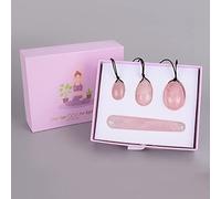 Yoni Egg per trapano per esercizi di Kegel Yoni Egg 4 pezzi/set massaggio naturale cristallo palla di quarzo rosa esercizio di Kegel, quarzo rosa