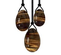 Yoni Egg Set Occhi di Tigre Bacchetta Yoni Uova di Giada Forate Esercitatore di Kegel Uova d'amore non forate Prodotto Femminile Uova forate - Nessuna scatola