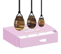 Yoni Egg Set Occhi di Tigre Bacchetta Yoni Uova di Giada Forate Uova di Kegel Esercitatore Uova d'amore non forate Prodotto Femminile Uovo forato con scatola