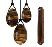 Yoni Egg Set Occhi di Tigre Bacchetta Yoni Uova di Giada Forate Uova di Kegel Esercitatore Uova d'amore non forate Prodotto Femminile Set Forato Senza Scatola
