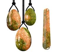 Yoni Egg Yoni Wand Set Natural Stone Drilled and Undrilled Egg Kegel Exerciser Palline da massaggio femminile, Drilled No Box decorazione della stanza (Color : Drilled No Box)