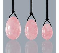 Yoni Eggs - Set di 4 sfere massaggianti da donna, in giada naturale, con palline di kagel, colore: ametista