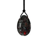 Yoni, uova da donna, 45 x 30 mm, 16 uova di giada in materiali naturali, palla di massaggio in cristallo per esercizi di Kegel femminile, uova di pietra del sangue