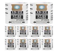 Yonice Confezione da 10 sacchetti di ricambio per Shop Vac da 15-22 galloni Vac, tipo G 90663 9066300; tipo J 90673 9067300, VF2008 sacchetto filtro usa e getta sottovuoto