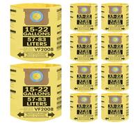Yonice Confezione da 10 sacchetti per aspirapolvere 90673 tipo G e J, compatibili con aspirapolvere Shop Vac 15-22 galloni, sacchetti filtro usa e getta ad alta efficienza, parte 90663 90673 9066300